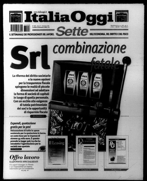 Italia oggi : quotidiano di economia finanza e politica